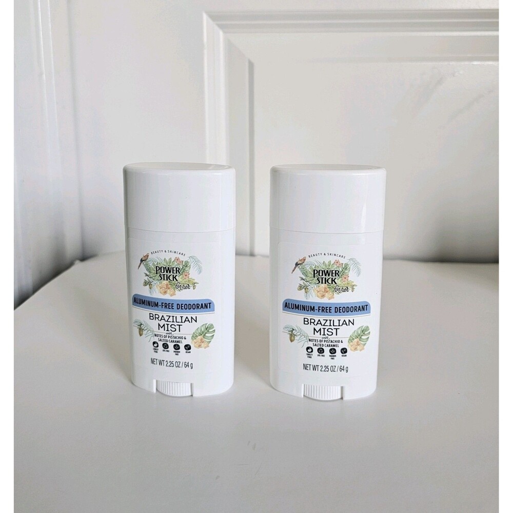 Power Stick Brazilian Mist Deodorant Pistachio & Salted Caramel 2.25 Oz  (2pk)